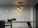 Retro Ceiling Light, 3 Sockets For E27 Bulbs, Industrial Pendant Lamp Metal Retro Vintage Pendant V1188-MS-227-0591