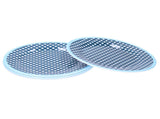 4PCS 9in Salad Plate Fruit Plate Dessert Cake Dishes Pastry Tray Tableware DecorationDark Blue Grid V1294-YM0721-3118210043013