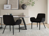 Charcoal Embrace Boucle teddy Sherpa Fabric Armchair Set V264-DNC-420V-CHL-02-1