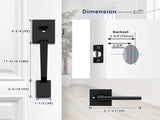 Heavy Duty Upgraded Front Door Lock Set Exterior Entry Matte Black Door Handles Single Cylinder V1192-AZ-W-16704