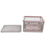 Stackable Storage Bin 35L Pink Double Door 4 Wheel Foldable Stackable Storage Box for Office Home V1294-YM0523-3117220007811