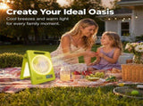 2-in-1 Solar Fan & LED Light - 2400mAh Power Bank, Type-C Solar Charging Foldable Portable Lantern V1107-736-95657