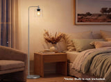 Artiss Floor Lamp Modern Industrial Standing Light with Clear Glass Shade, Silver Metal Tall Lamp FL-SF-JF5470-SL