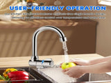 Foldable RV Faucet Universal for Car Caravan RV 360&deg Rotation Cold & Hot Water Mixer Water Tap,1/2 V1370-AZ4-07554