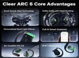 ARC 6 Sport Edition OpenEar Bluetooth Earbuds, IPX7 Waterproof Sports Headphones,black V1300-ARC6-SPORTSEDITION-BLACK