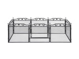 i.Pet Pet Dog Playpen Heavy-Duty Enclosure Multi-Configuration Indoor Outdoor Black PET-DOGPLAYPEN-H80-2IN1