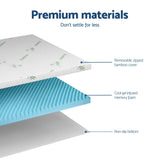 Giselle 8cm Memory Foam Mattress Topper Gel Egg Crate Foam Bamboo Double MATTRESS-TOP-EC-BAM-8-D