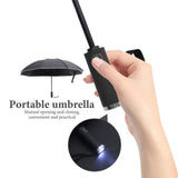 Black Umbrella for Rainy Days, 41-Inch Canopy with Rubber Handle, 1 Set V1366-AZ2-W-19199