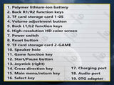 Blue Retro Portable Gaming Console with 128GB, 1 Memory Card - 3D Games, HD Display, and Dual V888-ELOSUNG11649