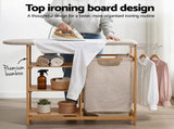 Artiss Laundry Basket Hamper with Ironing Board Bamboo LBH-B-BATH-BAM-GY