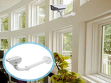 White Aluminum Alloy Adjustable Security Camera Mount Bracket with Integrated Cable Management Tube V1192-AZ-W-22659