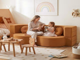 Artiss Folding Sofa Bed Floor Couch 2-in-1 Convertible Futon Loveseat Orange SB-B-SOFA-FD-OR