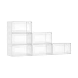 VEVOR Shoe Storage Boxes 6PCS Stackable Shoe Boxes US Size 13 Transparent White V952-KDDQTMCXXHQK0OIKQ001V0