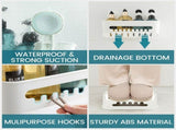 Double Layer Soap Dish and Shower Caddy Suction Cup, Bathroom Shelf Storage Basket Wall Mounted V1189-LC-AMZ-00273