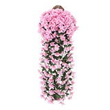 3pc Artificial Hanging Flowers for Outdoor, Violet Ivy Fake Hanging Plant & Flowers for Home Wedding V1366-AZ2-W-09753