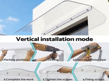 Instahut Window Door Awning 0.4mx2m Transparent AWN-04X2-CLR