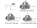 L Black Portable Foldable Pet Carrier Bag - Large Capacity Travel Carrier for 2 Small Pets, V888-ELOSUNG13129