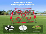 1828.8x1828.8mm Football Trainer Throwing Net, Training Throwing Target Practice Net with 5 Target V952-GLQW66YC5KXWU4Z09001V0