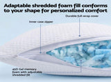 RoomSense Queen 34cm Medium Soft Gel Mattress Bundle with 2 Cooling Pillows XFKF-MA-1666-Q-1669