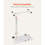 Overbed Table, Mobile Bed Side Table with Flip Desktop and 4 Hidden Wheels, Height & Angle V952-CSZGXDZZCSFZ3O0N9001V0