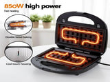 Devanti Cordless Wet Dry Vacuum Mop plus 3-in-1 Sandwich Waffle Maker VAC-1809-SM-3IN1-BK