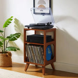 Crosley Voyager Bluetooth Portable Turntable Crosley Asheville Stand Bundle - Black V398-CR8017BMS-BK4