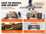 Pop Up Gazebo Tent, Pop-Up Screen Tent 6 Sided Canopy Sun Shelter with 6 Removable Privacy Wind V952-ZPSLTZS125X1X8KS1V0