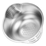 Stainless Steel Rice Bowl Strainer Basket for Kitchen Sink Draining and Vegetable Washing Colander V1369-AZ3-W-15795