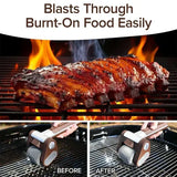 Rechargeable Electric BBQ Grill Cleaner with Bristle-Free Stainless Steel Roller, LED Light and V1189-LC-HW-00673