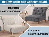 Water Resistant Accent Chair Cover Reversible Quilted Covers Without Arms Thick Soft Durable with V1259-DP01-A-4448