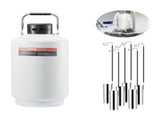 Liquid Nitrogen Tank, 10 L Aluminum Alloy Liquid Nitrogen Container, LN2 Tank Dewar with 6 Canisters V952-CZXYDG10L000IEX2HV0