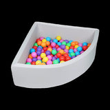 Corner Ball Pit Playpen Enclosure Safe Grey Play Area for Babies and Toddlers, Indoor or Outdoor V63-921201