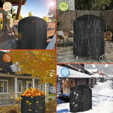 Round Grill Cover 210D Oxford Fabric Waterproof Tear Resistant UV Resistant for Outdoor BBQ Grills V1189-LC-HW-00459