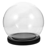 Decorative Glass Dome Cover with Preserved Flower - Home Decor V1192-AZ-W-30342
