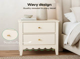 Artiss 2x Bedside Table 2 Drawers Bedroom Storage Nightstand White FURNI-G-BS-01-WHX2