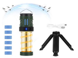 Rechargeable 3-in-1 Camping Light with Mosquito Repellent & Dual Heating Bright Flashlight, Warm V1107-CS-QWLYD