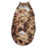 Giant Plush Cat Sleeping Bag, Realistic Furry Design for Ultimate Relaxation, Portable Indoor and V1370-AZ4-13722
