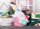 2 pcs Easter Bunny Gnome with Easter Egg - Handmade Gnome Faceless Plush Doll, Gift for Girl Room V1366-AZ2-W-06720