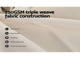 Artiss 2X Blockout Curtains Eyelet 300x230cm Beige BC-MATT-300X230-BG