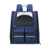 Blue Collapsible Pet Carrier Backpack with Trolley Sleeve V888-ELOSUNG10817