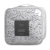 Faux Fur SHERPA 3PCE COMFORTER SET - QUEEN/KING V441-CS4545SILQB/KB