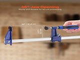Bar Clamps for Woodworking, 4-Pack 91.4 cm Opening, Lockable F-Clamp with 272 kg Load Limit, 63.5 mm V952-FJ36INCH4ZTDH7M9E001V0