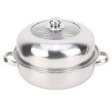28CM Stainless Steel Single Layer Stockpot Hotpot Food Steamer Pot Cookware Household Cooking V1294-YM0901-JY20605
