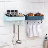Bathroom Wall Mounted Shelf Self Adhesive Storage Organizer Rack Load 2KG for Home Shower Bathroom V1370-AZ4-20305