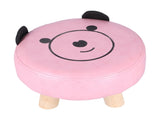 Small Under Desk Footrest Cute Cartoon Ottoman with 4 Stable Log Legs for Children V1294-YM0523-3116210070411