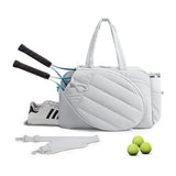 42L Light-Grey Tennis & Pickleball Expandable Tote Bag wIth Shoe-Zone & Bottle Side Pocket V888-ELOSUNG45037