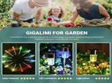 Colorful Outdoor Solar Garden Lights Stainless Steel LED Lights 12 pcs Wireless For V1188-MS-227-1548