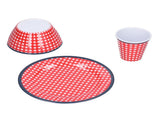 Red Grids Salad Plate Set Imitation Porcelain Fruit Snake Plate for Home Restaurant Hotel V1294-YM0901-3118210178411