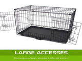 Wire Dog Cage Foldable Crate Kennel 48in with Tray PINK Cover Combo V274-PET-WCCV48-PK