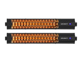 Devanti 2PCS Electric Strip Heater Radiant Infrared Heaters 2000W RHP-T10R-2000-BK-2X